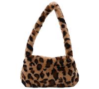 Sac fourrure femme Mini sacs à bandoulière imprimé vache for femmes, main en peluche imprimés, d'hiver sous les bras, fourre-tout moelleux Sac fourré hiver femme(F Small)