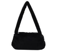Sac fourrure femme Mini sacs à bandoulière imprimé vache for femmes, main en peluche imprimés, d'hiver sous les bras, fourre-tout moelleux Sac fourré hiver femme(B Small)