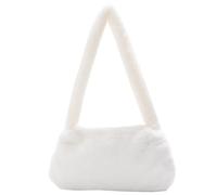 Sac fourrure femme Mini sacs à bandoulière imprimé vache for femmes, main en peluche imprimés, d'hiver sous les bras, fourre-tout moelleux Sac fourré hiver femme(A Small)