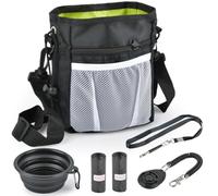Sac Friandise pour Chien, TMBMLPP Sac Friandise pour Chien Dressage, Sacoche Friandise Chien,Gamelle Pliable pour Chien| Cliqueur, 2 Sacs à Caca, Sifflet pour Chien, Sac de Nourriture Dressage Chien