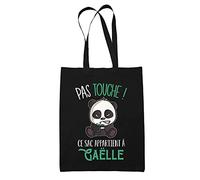 Sac Gaëlle Pas Touche Panda | Tote Bag cabas réutilisable Cadeau Anniversaire Humour