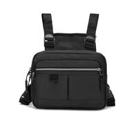 Sac Gilet Tactique, Sacoche Poitrine Sport Homme Femmes Sac Radio Harnais Utilitaire avec Support de Téléphone Intégré pour Entraînements Cyclisme Randonnée