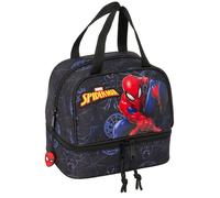 Safta SPIDERMAN ATTACK - Porte-goûter, qualité et résistance maximale, porte-repas, loisirs, goûter et petit déjeuner, 20 x 15 x 20 cm, Noir, M, Décontracté