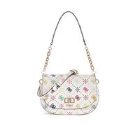 SAC GUESS EMELIE LOGO FLAP SHOULDER BAG FEMME BLANC MULTICOLORE GM992820-MUO
