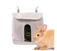 Sac Hay Feeder - Distributeur compact avec crochet | Sac d'alimentation pour lapins de taille multiple pour cochons d'Inde, hamsters, utilisation de petits espaces pour animaux, design de remplissage