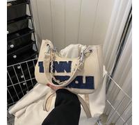 Sac Hobo léger et décontracté avec chaîne décorative avec patch de lettres pour adolescentes, femmes, étudiantes, recrues et cols blancs, parfait pour le bureau, l'université, le travail, les affaires