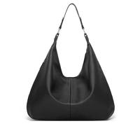 Sac Hobo, Sacs pour Femmes, Sac d'épaule Noir PU en Cuir en Cuir Noir à bandoulière avec Fermeture à Fermeture à glissière Black Sac à bandoulière Lightweight Black Purse Sac pour Femmes