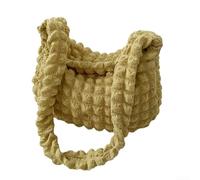 Sac Hobo tendance pour femme dans un style nuage plissé, grand espace pour transporter les essentiels lorsque vous faites du shopping ou voyagez, jaune