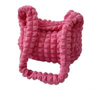 Sac Hobo tendance pour femme dans un style nuage plissé, grand espace pour transporter les essentiels lorsque vous faites du shopping ou voyagez, rose rouge