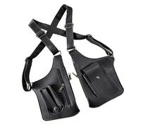 Sac holster à bandoulière, sac multifonction étanche avec plusieurs poches et sangle réglable pour la sécurité, étui à double épaule - pour l'école, le bureau, les voyages, le camping, le shopping