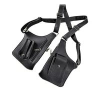 Sac Holster Épaule - Sac à Dos Multifonction avec De Nombreux Compartiments, Anti-vol Sangle Réglable, Double Épaule Holster, Imperméable | Quotidien Bureau Voyages Loisirs Shopping, Noir , voir