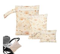 Sac humide, 3 pièces/ensemble de sacs humides imperméables pour la natation, organisateur de sac à langer réutilisable avec fermeture éclair et corde suspension pour bébé voyage plage camping sa