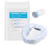 Sac Hygiénique Pour Chaise Lot de 20 Percée Doublures de Chaise Percée de Chevet avec 20Pcs Coussinets Absorbants pour Chaise Percée Adulte (20 sacs + 20 coussins)