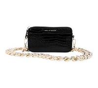 Sac à Main Modèle Nano au Motif Croco avec Chaine Bandoulière Amovible Noir
