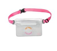 Fisura - Sac imperméable à l'eau Waterproof. Sac imperméable. Sac étanche avec Ceinture réglable. Dimensions: 22,5 centímetros x 12,5 centímetros (Waterproof, Transparent et Rose)