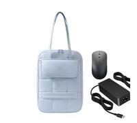 Sac imperméable pour ordinateur portable 15" avec doublure en peluche de grande capacité, bleu, Refer to description