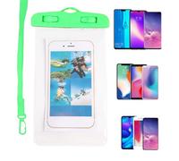 Sac imperméable transparent avec écran tactile pour téléphone portable, vert, Consulte la descripción, Voir description