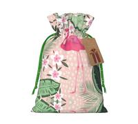 Sac imprimé flamant rose avec cordons de serrage, sacs pour emballage cadeau, pour mariage, Pâques, fête de vacances
