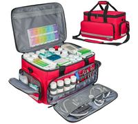 Sac Infirmiere Liberale,Malette Infirmiere Liberale Vide,Grand Sac Medical Rangement avec Séparateur Amovible pour Fournitures Médicales pour étudiants Soins Infirmiers,Thérapeutes,Médecins,Rouge