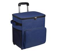 Sac isotherme à roulettes - Sac isotherme en tissu Oxford de 35 l avec poignée extensible et multipoches avec double fermeture éclair, convient pour le camping en plein air, les pique-niques et les