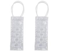 Sac isotherme à vin Transparent avec poignée, refroidisseur de bouteilles réutilisables et congelables pour pique-nique, plage, fête, voyage, 2 pièces
