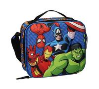 Sac isotherme Avengers pour enfant Taille unique - Boîte à lunch 3D avec poignée et sangle bandoulière, intérieur thermique pour goûter et école, motif Marvel Iron Man Hulk Captain America et