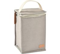 Béaba Pochette repas isotherme bébé – grand format, rangement biberons, pliable – Gris Perle