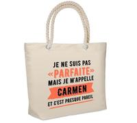 Sac isotherme Carmen Parfaite Cadeau humour femme Anniversaire Noël fête des Mères Mamie | Glacière Souple Idéal pique-nique lunchbag