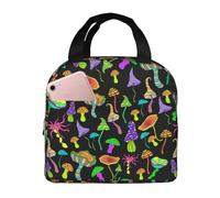 Sac Isotherme Champignons Hallucinogènes Brillants Et Fantastiques Arc-En-Ciel Petit Panier Repas Garçons Femmes Sac Isotherme Picnic Famille, Pour Pique-Nique, Travail, Adultes
