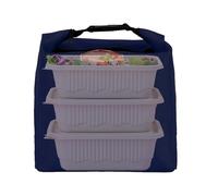 Sac isotherme de livraison de nourriture - 30 x 25 x 20 cm, sac fourre-tout isotherme, sac d'épicerie réutilisable, boîte à déjeuner portable, conservation de la chaleur et du froid | Conteneur