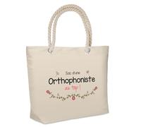 Sac isotherme de plage d'une Orthophoniste au Top | Cadeau Métier Femme Anniversaire Noël Glacière souple Lunch Bag pour Travail Plage Pique-nique