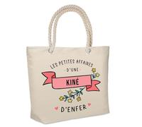 Sac isotherme de plage les Affaires d'une Kinésithérapeute d'Enfer | Cadeau Femme Anniversaire Noël Glacière souple Lunch Bag pour Travail Plage Pique-nique