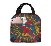 Sac Isotherme Eagle Mexicain Puissant Drapeau Du Mexique Panier Repas Isolé Avec Feuille D'Aluminiu Avec Poignée Portable Sac À Lunch Isolé, Pour Travail, Déjeuner, École