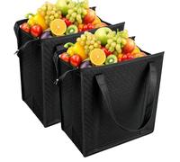 Sac isotherme en aluminium de 6,9 L - 2 pièces | Grand sac de rangement glacière pour bureau, chantier, voyage, trajets en plein air, randonnée, camping, parc