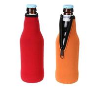 Sac isotherme en néoprène pour bouteille de vin ou bouteille de vin avec housse de protection Rouge 330 ml