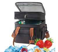 Sac isotherme et thermique pour déjeuner anti-fuite de 28 x 25 x 26 cm | Sac isotherme isotherme de 18 litres et chauffe-aliments | Boîte extérieure de coller de nourriture