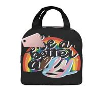 Sac Isotherme Fierté Lgbt Arc-En-Ciel Gay Soyez Un Meilleur Allié Petit Sac Isotherme Repaspanier Repas Femmes Fermeture Éclair Sac À Repas Isotherme, Pour Déjeuner, Travail, Plage