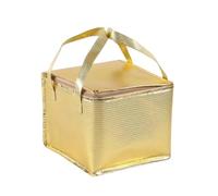 sac isotherme, Grande boîte de rangement carrée à glace, boîtes d'extérieur réfrigérées à fermeture éclair, sac isotherme en aluminium for aliments, déjeuner, pique-nique(Silver,Select Size Name)