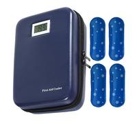 Sac isotherme isotherme pour 9 à 12 heures de conservation - Étui réfrigérant pour plumes médicales avec thermomètre pour rangement maison, voyage, randonnée, vol, excursions