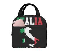 Sac Isotherme Italia Drapeau Italie Italien Italiano Panier Repas Isolé Étanche Réutilisable Sac À Lunch Isolé, Pour École, Adultes, Plage