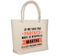 Sac isotherme Marthe Parfaite Cadeau humour femme Anniversaire Noël fête des Mères Mamie | Glacière Souple Idéal pique-nique lunchbag