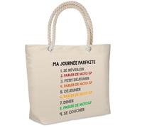 Sac isotherme parler de moto gp journée parfaite Cadeau Femme Homme, Anniversaire Noël, Maman Papa | Glacière Souple Idéal pique-nique lunchbag