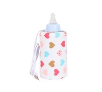 Sac isotherme portable pour chauffe-bouteille USB pour biberon, housse de chauffage de lait réutilisable avec contrôle de la température | Idéal pour les voyages, les voyages en voiture, Love