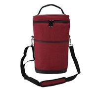 Sac Isotherme pour 2 Bouteilles de Vin, Sac Fourre-Tout rembourré, isolé et étanche, Porte-Bouteille de Vin Portable avec Poignée pour Voyage, Pique-Nique, Fête, Cadeau de Vin