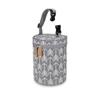 Sac isotherme pour biberon - Conteneur de lait maternel réfrigéré | Transport biberon portable | Sac rond isotherme, avec poignée, récipient étanche pour maman allaitante, maternelle, Gris,