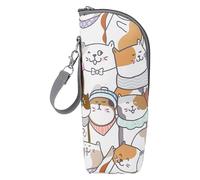 Sac isotherme pour biberon, contrôle de la température 4 à 6 heures, récipient de rangement de voyage sans BPA avec sangle de poussette, chat, Sac isotherme