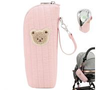 Sac isotherme pour biberon, sac portable pour biberons, sac isotherme pour garder au chaud, pochette de transport pour poussette, rangement de bouteilles en plein air, rose, 1pcs, Classique