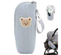 Sac isotherme pour biberon, sac portable pour biberons, sac isotherme pour garder au chaud, pochette de transport pour poussette, rangement de bouteilles en plein air, bleu, 1pcs, Classique