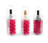 Sac Isotherme pour Bouteille de Vin, Transparent, Pack de 3 (rouge)