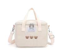 Sac isotherme pour garder au frais et au chaud avec motif d'ours brodé, particulièrement adapté pour les biberons et les repas des enfants. Peut également être utilisé comme boîte à déjeuner pour